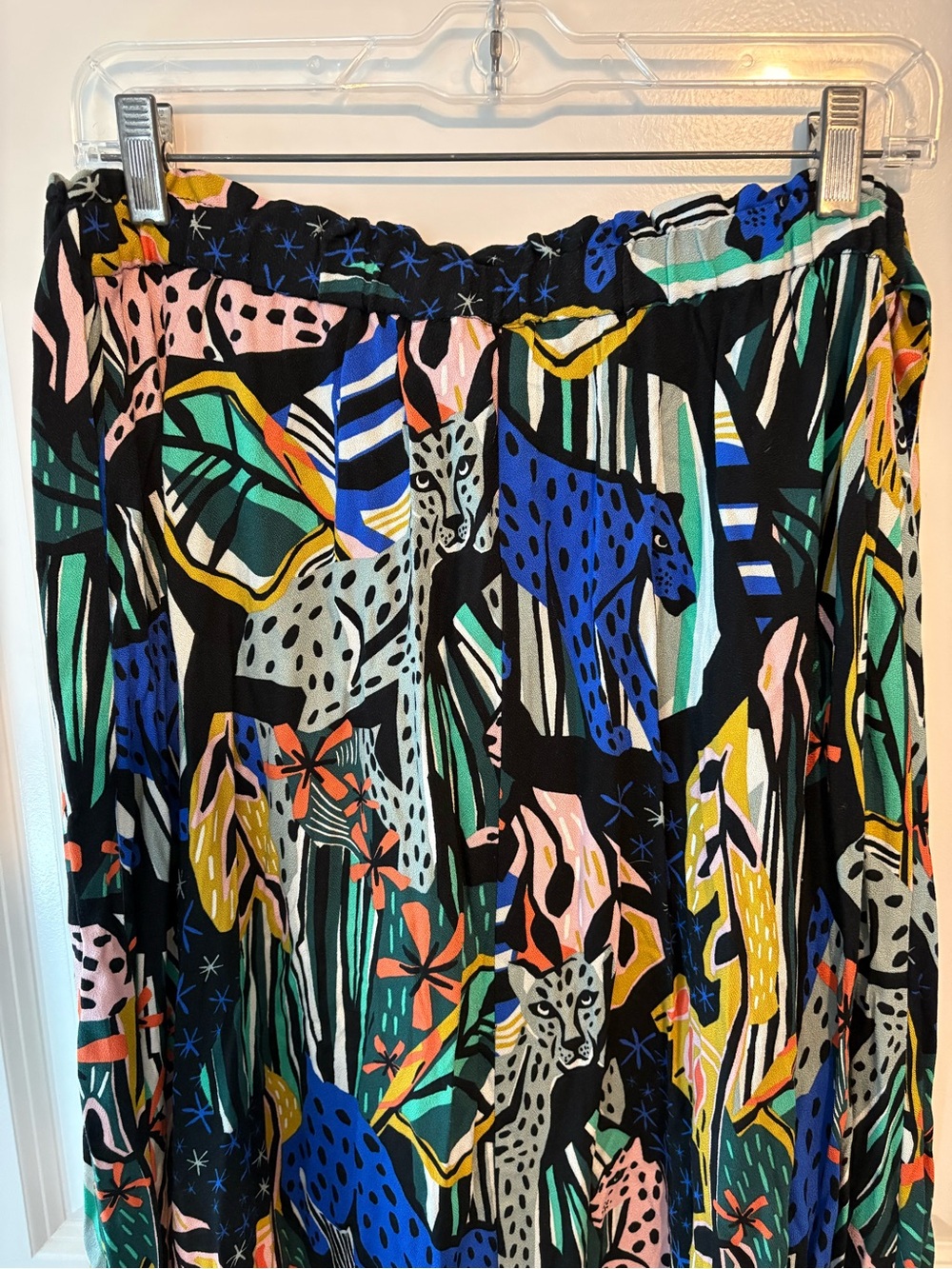 Anthropologie Multicolor Abstract Animal-Cat Print Size Medium Maxi Skirt NWT - Picture 8 of 13